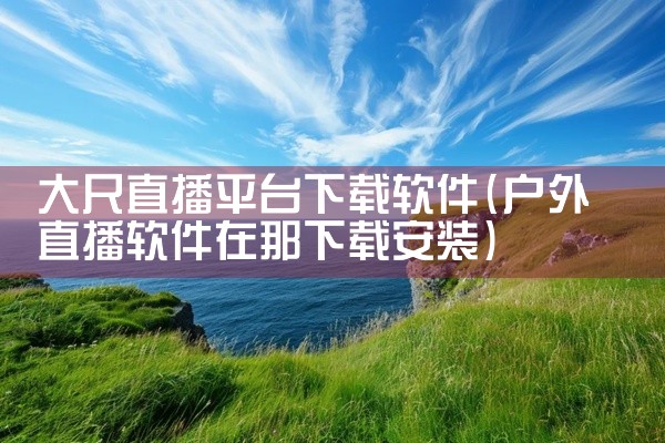 大尺直播平台下载软件