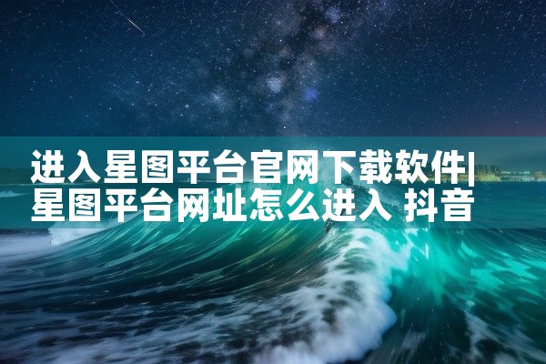 进入星图平台官网下载软件