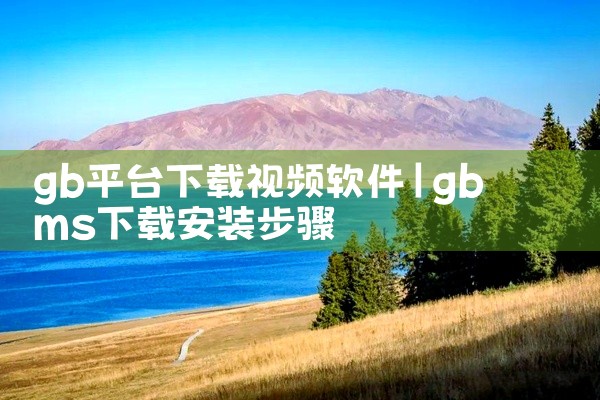 gb平台下载视频软件